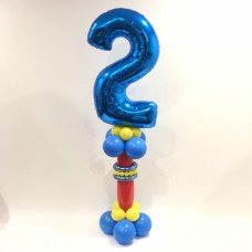 Number 2 Pedestal (Blue) Also Available in Pink